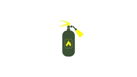 Fire Extinguisher Animated Icon. 4k Animated Icon to Improve Project and Explainer Video