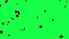 3d American cookies with chocolate chips falling on green screen chroma key background.  - Powered by Shutterstock - Get 15% off with code: PIKWIZARD15