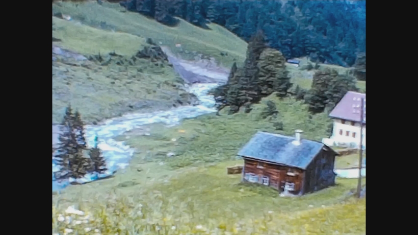 INNSBRUCK, AUSTRIA 1966: Austria mountain landscape