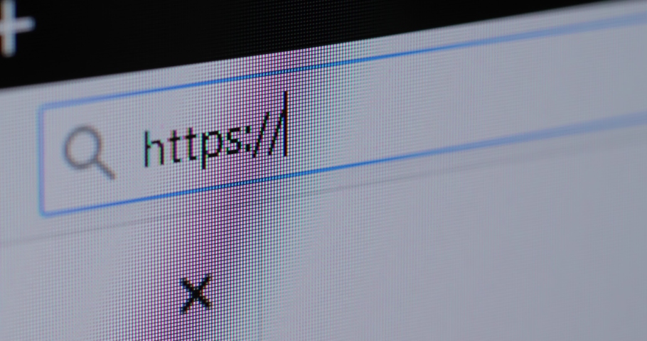 Web browser addres bar line blinking empty