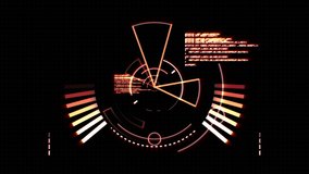 Digital animation of circular scope scanning and data processing against black background. movement concept digitally generated video - Powered by Shutterstock - Get 15% off with code: PIKWIZARD15