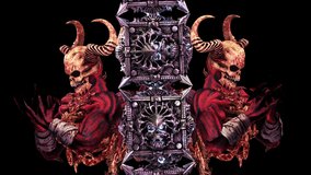 The Hell Creature VJ Loop is a motion graphics clip featuring horned demon. The creature features are a mix of demon and skeleton features. This video is perfect for VJ thematic sets, metal and gothic