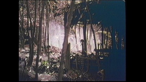 1970s Vietnam: Items appear on map of Saigon and Vietnam. Soldiers search village and blow up bunkers. Soldiers fire howitzer and exchange gunfire. Plane drops bombs in jungle.
