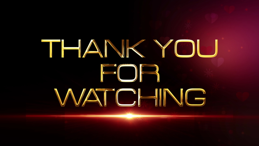 Thanks For Watching 4k 3d Stock Footage Video 100 Royalty Free Shutterstock
