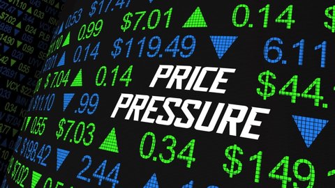 Price Pressure Stock Market Shares Increase Decrease Investment 3d Animation
