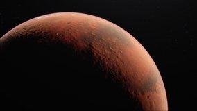 An incredible sunrise on the planet Mars. Orbiting the planet Mars. Red Planet - Powered by Shutterstock - Get 15% off with code: PIKWIZARD15