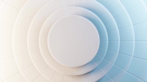 Abstract animated background with moving circles. Illuminated from both sides. Seamless looped 4k 60fps footage