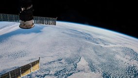 4K time lapse of Earth as seen from space with shadow casting over Earth. Image courtesy of NASA.