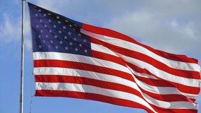 Close Up Of Usa Flag Flying Free Stock Video Footage Download Clips Culture