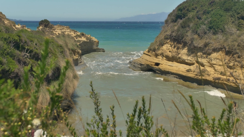 Landmarks of Corfu: Canal D'amour, Greece.