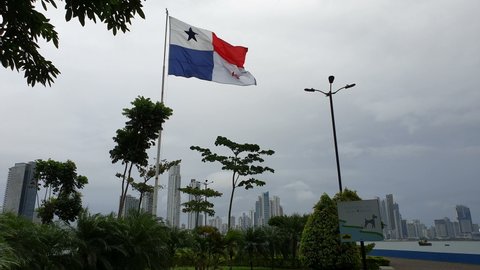 PANAMA CITY, PANAMA - NOV 1, 2020: skyline of Panama City, the capital of the Republic of Panama