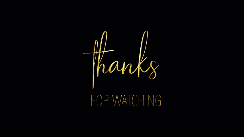 Thanks Watching Golden Text Light Glowing Stock Footage Video 100 Royalty Free Shutterstock