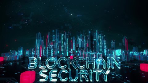 Blockchain Security with digital technology concept