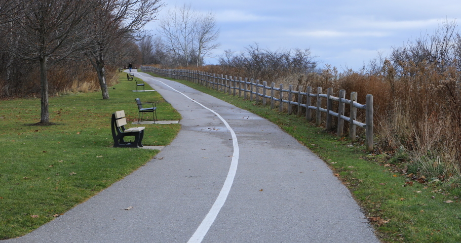 View of Waterfront Trail in Ajax, Ontario, Canada 4K