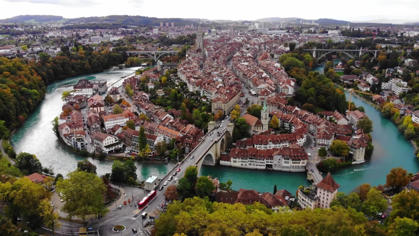 Aerial View of the Old City in Bern, Switzerland image - Free stock ...