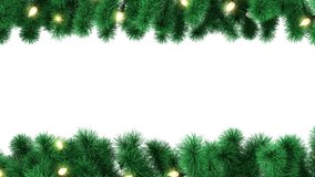 Decorated Christmas tree branches with garland bulbs isolated on white background, luma matte
 - Powered by Shutterstock - Get 15% off with code: PIKWIZARD15