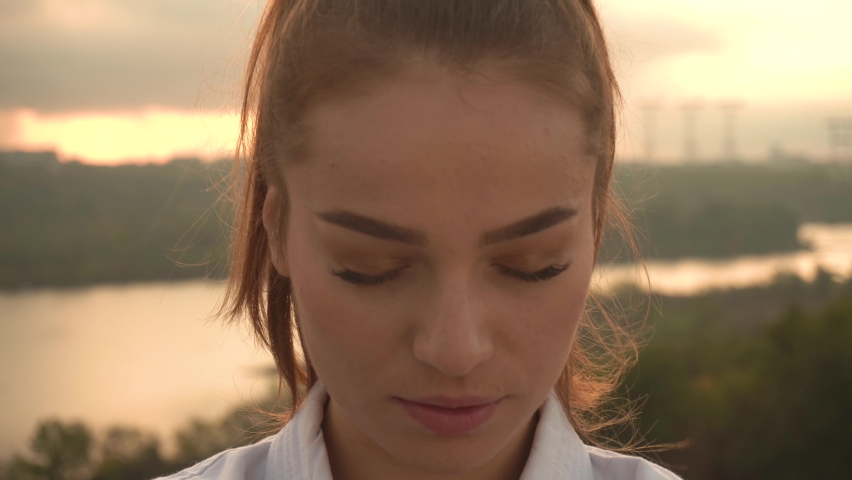 A close up portrait of beauty young beautiful woman