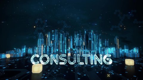 Consulting with digital technology concept