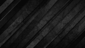 Black geometric stripes abstract tech grunge motion background. Seamless looping. Video animation Ultra HD 4K 3840x2160