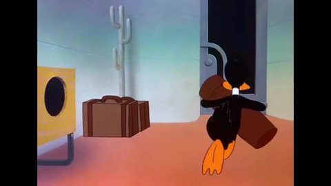 CIRCA 1943 - In this animated film, Daffy Duck stops Porky Pig from going golfing.