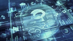 An array of data in virtual space. 3d render - Powered by Shutterstock - Get 15% off with code: PIKWIZARD15