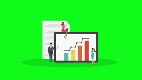 2D motion graphics,Businessman hold the tablet and pointing on the screen with line graph vector illustration
 - Powered by Shutterstock - Get 15% off with code: PIKWIZARD15