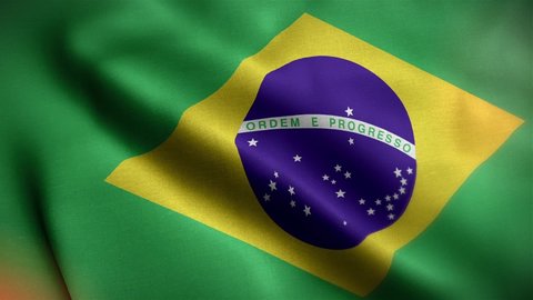 brasil animated waving flag background 