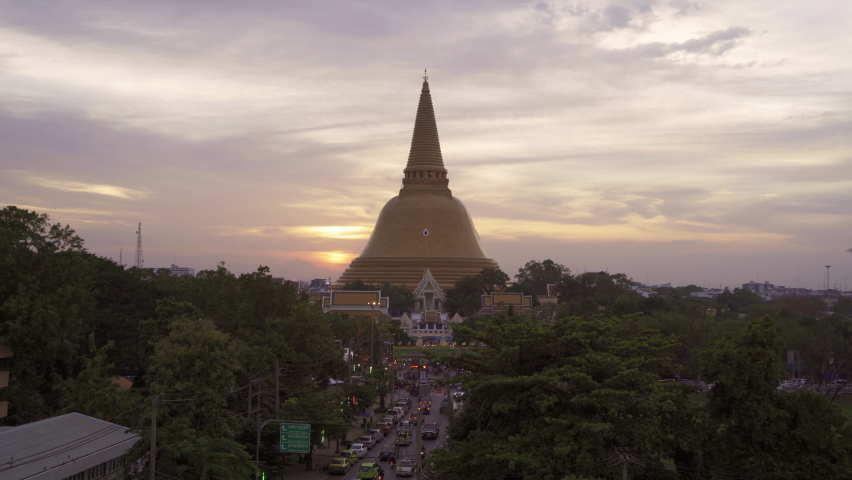 Aerial View Of Phra Pathom Stock Footage Video 100 Royalty Free Shutterstock