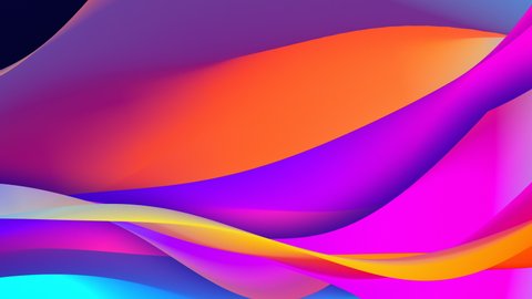 Abstract Color Wavy Smooth Background Seamless loop. Stylish 3d Colorful rows and stripes waving. Trendy colors Purple Blue Wavy backdrop. Multycolor backdrop, Beautiful Gradient Texture in 4K