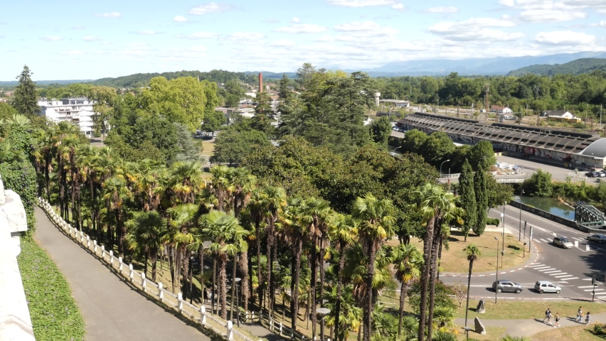 Summer view of the French city Pau