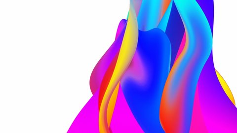 Abstract Multicolored background. Beautiful 3d animation in 4k. Colorful gradient. Abstract Bright Festive background with liquid gradients.