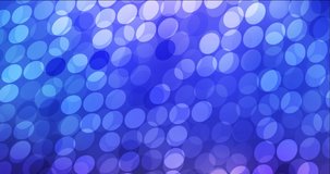 4K looping light blue footage with disks. Abstract animation with colored bubbles in nature style. Flowing design for presentations. 4096 x 2160, 30 fps.