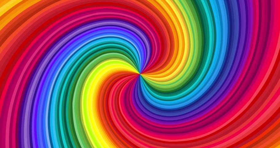 Moving hypnotic spiral. Seamless Psychedelic spiral and slow rotation. Colorful background. Royalty-Free Stock Footage #1061841343