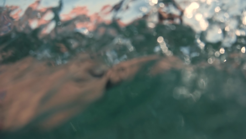 Triathlete Woman Swimming.Air Bubbles In Water.Girl Having Fun Sea.Holiday Vacation Turkey Trip.Underwater Woman In Bikini Swimming In Slow Motion With Air Bubbles. Woman Swimmer Underwater On Sea. Royalty-Free Stock Footage #1061845315