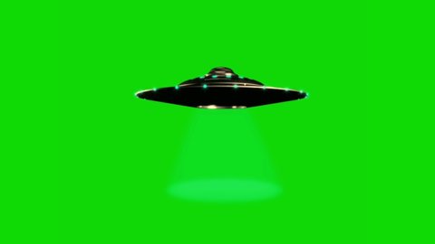 Green screen background, UFO motion chroma key.