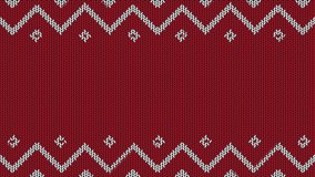 Christmas knitted animated background. Looped footage. 4K. HD.
