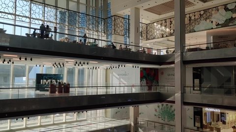 The interior of Galleria Boutique mall in Al Maryah island, Abu Dhabi city | Landmark shopping mall for elite brands and cafes
- Abu Dhabi, UAE August 29, 2020