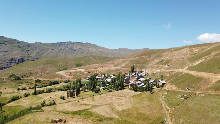 Mor yayla highland in Ispir district of Erzurum province,Turkey. 4K footage.