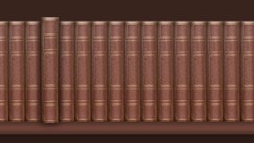Animated  seamless panning of vintage books in a row - Powered by Shutterstock - Get 15% off with code: PIKWIZARD15