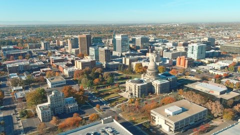 Boise, Idaho, USA –October 31, 2020: Idaho state capital and the rest of downtown Boise Idaho