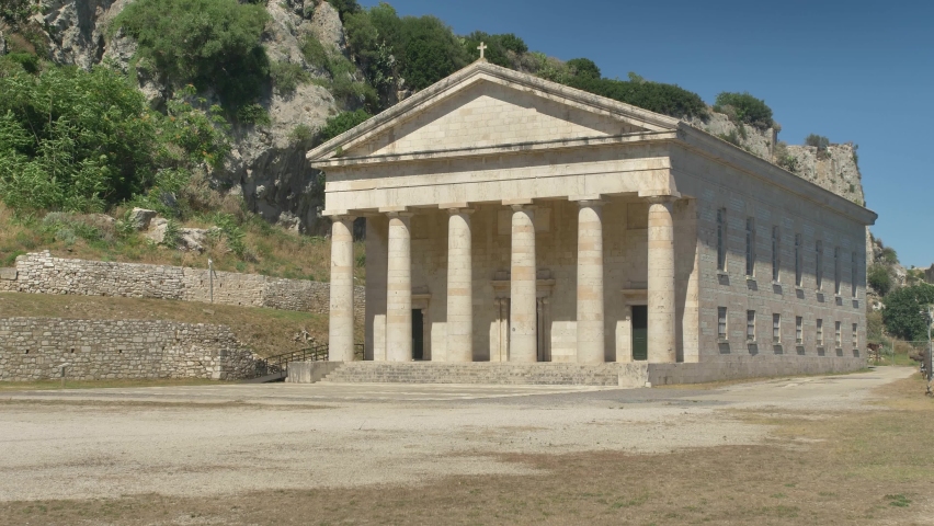 saint george church corfu town island Stock Footage Video (100% Royalty