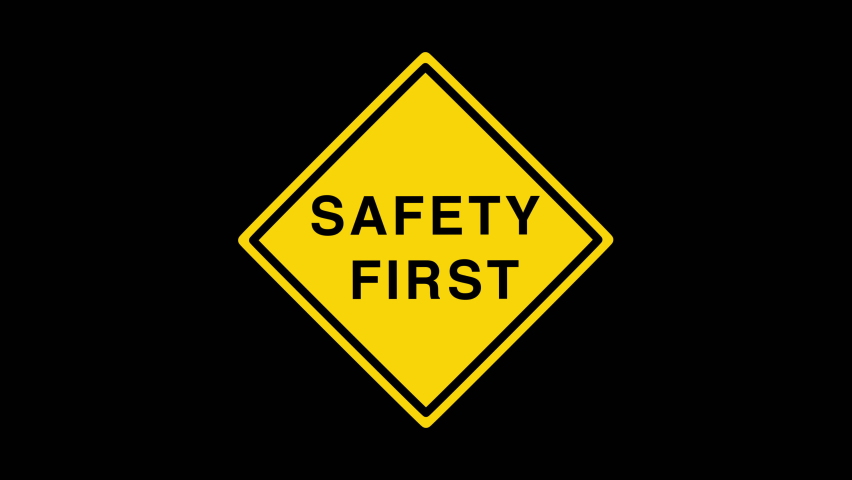 Safety First Sign Animation on White Background and Green Screen | Shutterstock HD Video #1062014854