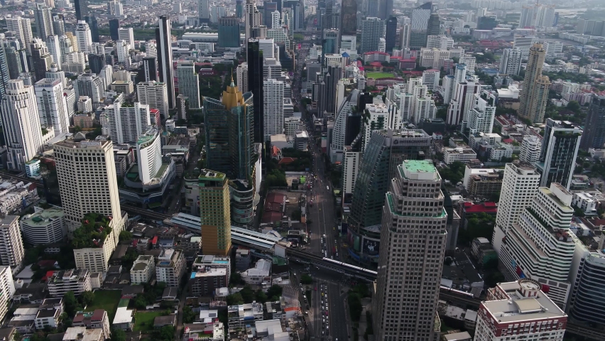 Bangkok Thailand Aerial City View Drone Footage over the City Royalty-Free Stock Footage #1062022594