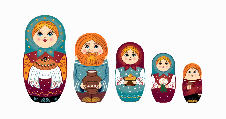 russian doll cartoon