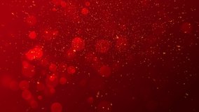 gold particles abstract background with shining golden Floating Dust Particles Flare Bokeh star on red Background. Futuristic glittering in space. - Powered by Shutterstock - Get 15% off with code: PIKWIZARD15