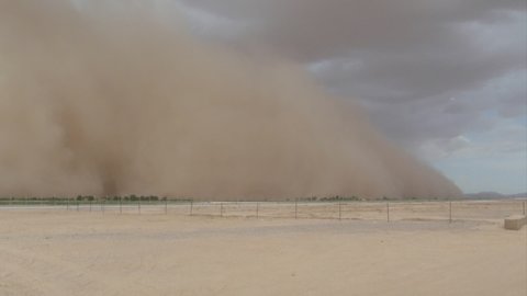 Heavy Desert Storm in Afghanistan, seen from base camp