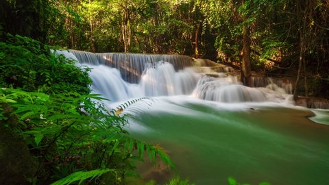 Thailand Waterfall Kanjanaburi Huay Mae Kamin Stock Photo (Edit Now ...