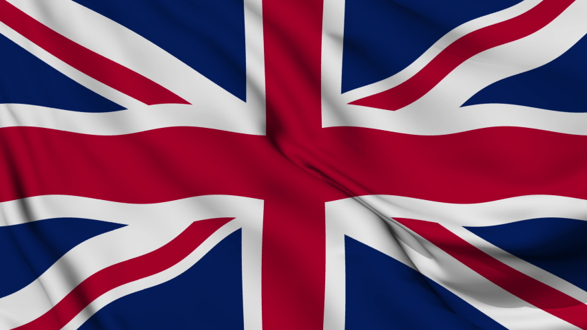 Flag of the United Kingdom of Great Britain and Northern Ireland Royalty-Free Stock Footage #1062058399