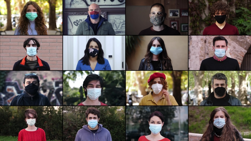 end of pandemic - take off the mask and breathe a sigh of relief Royalty-Free Stock Footage #1062058531
