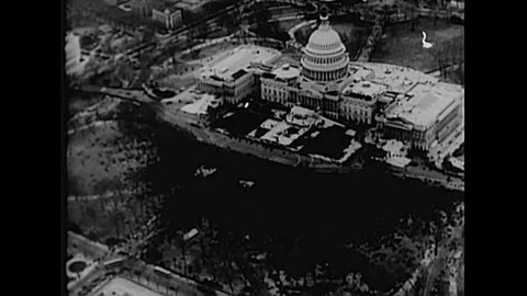 CIRCA 1920s - Footage from President Hoover's inauguration day in 1929.